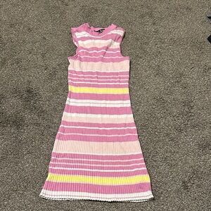 *DONATED* Lulus Pink Striped Sleeveless Dress